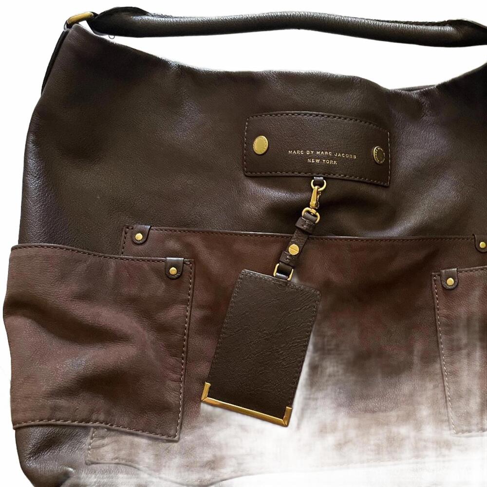 Large Vintage Chocolate Suede and Leather Marc Jacobs Tote